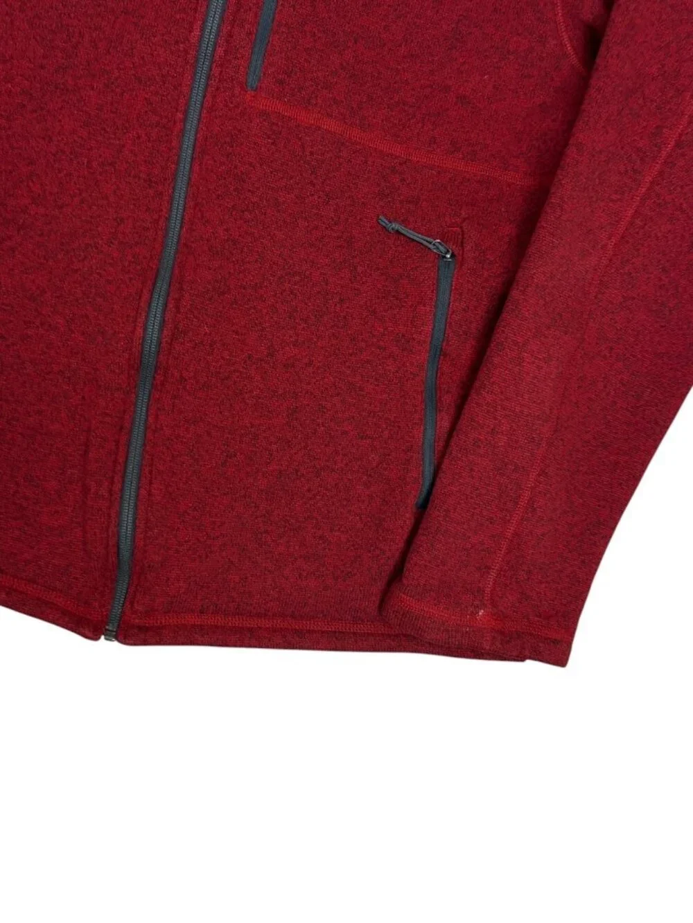 THE NORTH FACE Fleece Jacket Full Zip Red Winter Coat Mens XL